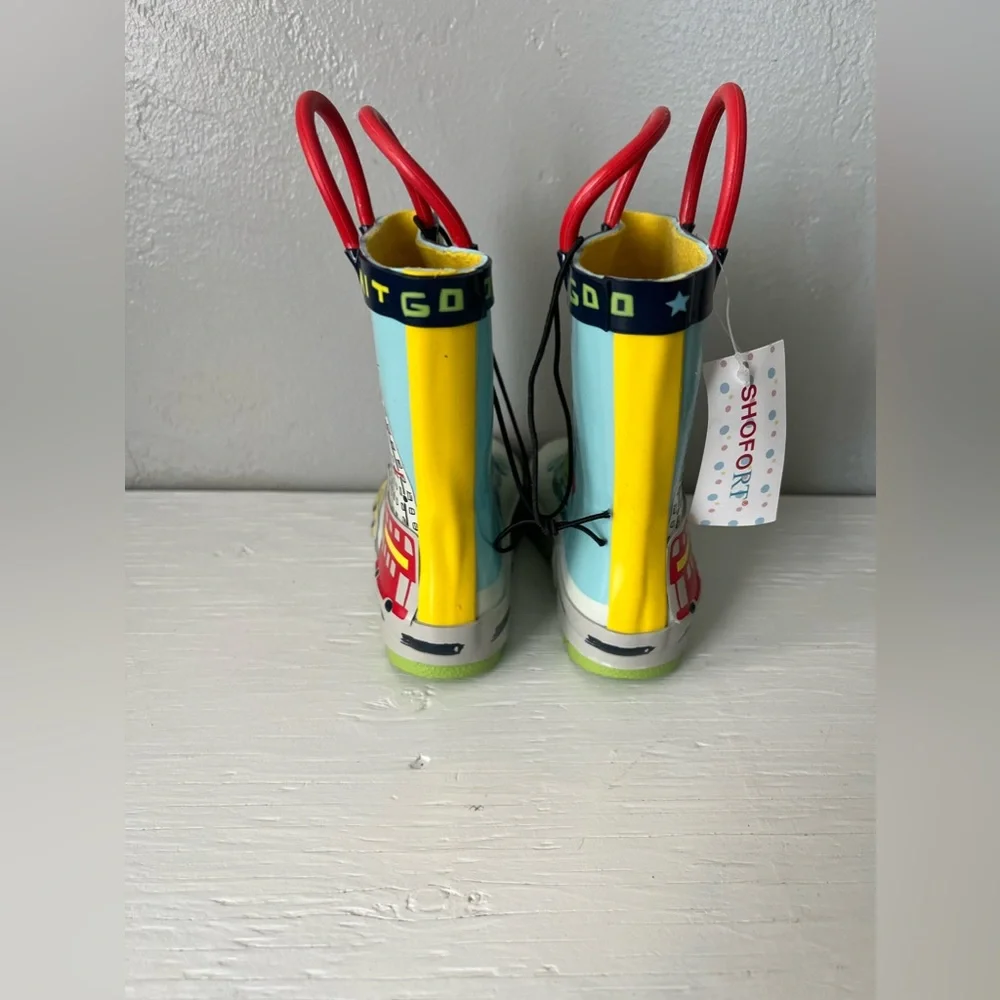KomForme Kids Rain Boots, Waterproof size 7